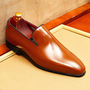 Bottes de cheville rétro pour homme 2025, en cuir véritable imperméable marron, semelles épaisses et douces, pour printemps, automne/hiver, bottes longues - Product Image 1