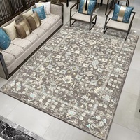 Tapis Kilim Turc Moderne à Motifs Authentiques Boho Rustique pour Salon, Tapis de Sol en Polyester, Convient aux Animaux Domestiques