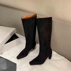 2025 Autumn and Winter Luxury Designer Women's High Heel Knee High Boots Premium Quality Outdoor Walking Boots - Product Image 4