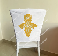Housse de chaise en spandex personnalisée Éthiopie, extensible, universelle, pour mariage, restaurant, banquet, hôtel, salle à manger, fête