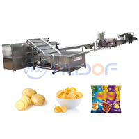 Automatische voedselverwerkingsapparatuur groente fruit complete aardappelchips productielijn mixer friteuse 500-3000kg/u capaciteit
