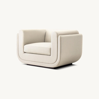 Fauteuil d'appoint moderne en velours avec structure en bois massif, durable et confortable, idéal pour la chambre d'enfant, le salon ou la chambre à coucher
