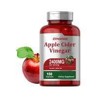 Capsules de vinaigre de cidre de pomme naturel et de gingembre, marque privée d'usine OEM, 150 comprimés, 2 comprimés par jour, énergie, brûleur de graisse, détox, pour adultes
