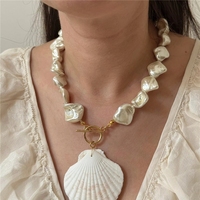 Conjunto de Joyería de Moda de Verano: Collar con Colgante de Estrella de Mar de Acero Inoxidable, Perlas de Agua Dulce, Pulsera y Pendientes de Diseño Playero