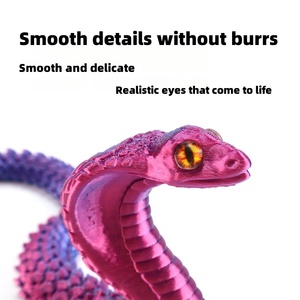 Juguetes Articulados de Serpiente y Cobra Impresos en 3D Personalizados - Juguetes Educativos de Ensamblaje Flexible para Decoración del Hogar/Oficina - Product Image 2
