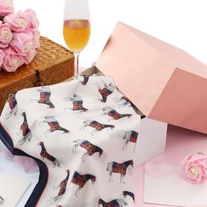 Boîtes cadeaux avec bandes de ruban et <span class=keywords><strong>cartes</strong></span> - Or rose brillant avec texture herbe, 8x8x4 pouces - Product Image 3