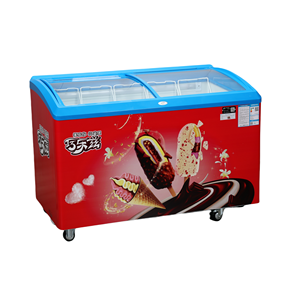 Equipo de Refrigeración Comercial para Supermercados, Congelador de Helados con Tapa de Vidrio Curvo Frontal de <span class=keywords><strong>Bajo</strong></span> Consumo para Tiendas de Conveniencia - Product Image 4