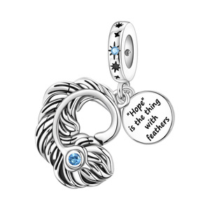 Pulsera original de cuentas de cobre blanco - Joyería DIY con colgante de plumas, joyería personalizada para mujer - Product Image 1