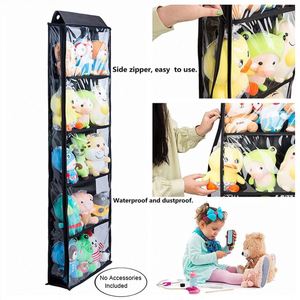 Turorganisator clair fenêtre poches organisateur suspendu stockage salle de bain organisateur cadeaux jouets placard mur chambre pour bébé garçons - Product Image 4