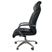 OEM Vente en gros chaise de bureau table et chaises ensemble acier cuir salle de bureau noir avec un bon service