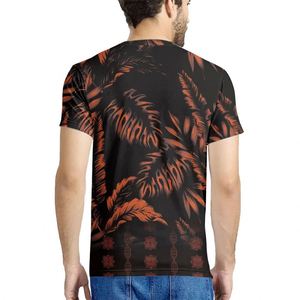 男性のためのポリネシアンパルタシプリントTシャツはヴィンテージラウンドネック夏半袖男性メラネシアンスタイルの服をカスタマイズします - Product Image 4