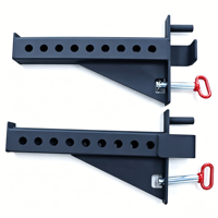 Paire de bras de sécurité robustes et réglables pour usage commercial, stabilisateurs pour rack de squat et accessoires de protection pour développé couché