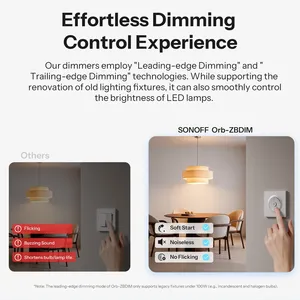 Interruptor de Pared con Atenuador Zigbee Sonoff <span class=keywords><strong>MINI</strong></span>-ZBDIM-<span class=keywords><strong>E</strong></span> PC Orb-ZBDIM, Atenuación Inteligente sin Parpadeo, Monitoreo de Energía Integral - Product Image 6