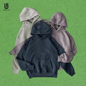 Felpa con cappuccio bianca Unisex di nuova tendenza 380Gsm felpa con cappuccio in cotone poliestere senza stringhe felpa con cappuccio da uomo oversize Fit - Product Image 2