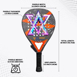Raqueta de Pádel Profesional Qingyu Sport, Raqueta Personalizada de Alta Calidad Disponible en Fibra de Carbono 3K-18K, Raquetas de Pádel para Niños - Product Image 6