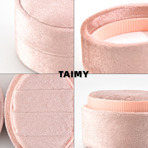 Caja de Anillos Ovalada de Terciopelo al por Mayor, con 1/2/3 Ranuras, para Almacenamiento de Joyas, Empaque de Regalo para Propuesta de Matrimonio, Boda, con Logotipo Personalizado - Product Image 2