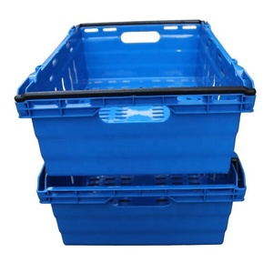 QS Large Nest Mesh Ventilated Bale Arm Handle Plastic <strong>Storage</strong> <strong>Stacking</strong> <strong>Baskets</strong> for Fresh Fruits and Vegetables Tomato Crates - Product Image 4