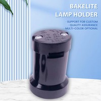Portalámparas E27 Impermeable IP44, Base de Rosca de Baquelita Negra para Guirnaldas de Luces de Exterior