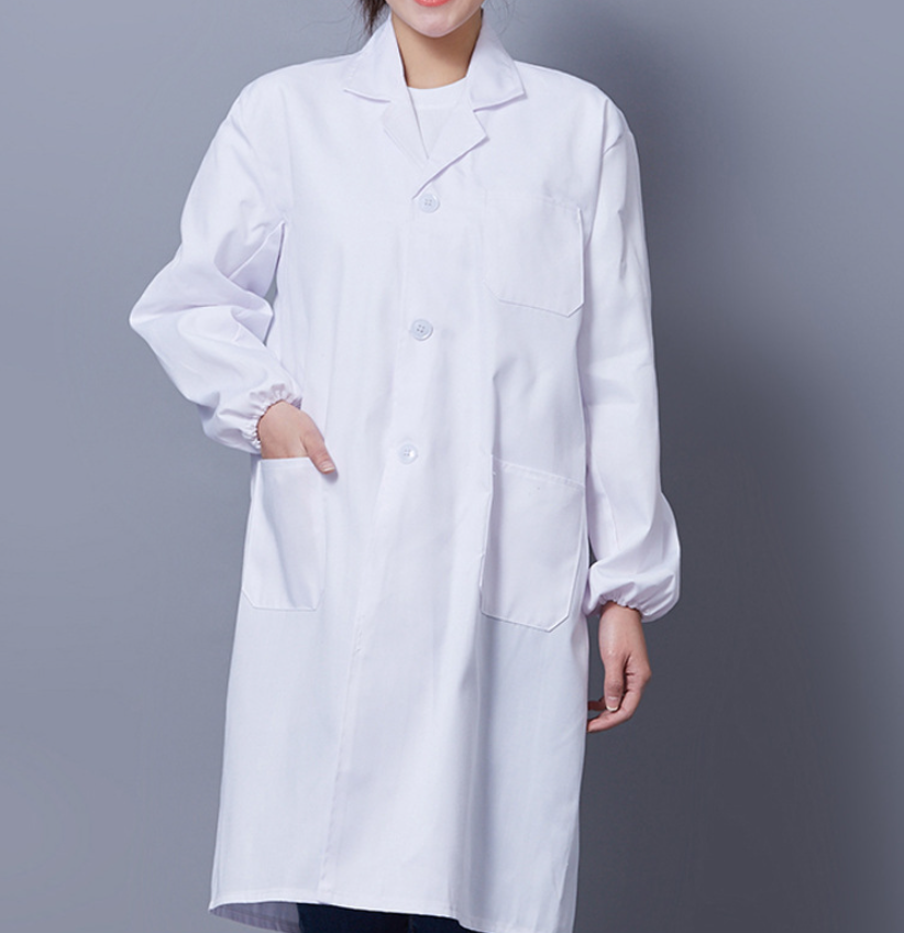 Рабочая одежда с длинным рукавом, белое пальто для мужчин и женщин, рабочая одежда для практики исследований