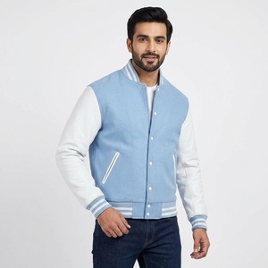 Man Jacket New 2025 Wholesale Custom Designer Logo Jackets Casual Baseball Jacket Letterman <b>Coat</b> Cotton Unisex Varsity Jackets - Product Image 1
