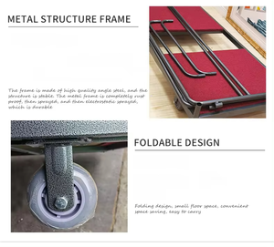 Usine En Gros Hôtel Fournitures Restaurant Utilisation Industrielle En Acier Pliant Poignée Rectangle et Table Ronde <span class=keywords><strong>Chariot</strong></span> Empilable - Product Image 3
