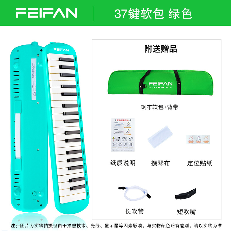 Modelo básico soft-pack verde de 37 teclas