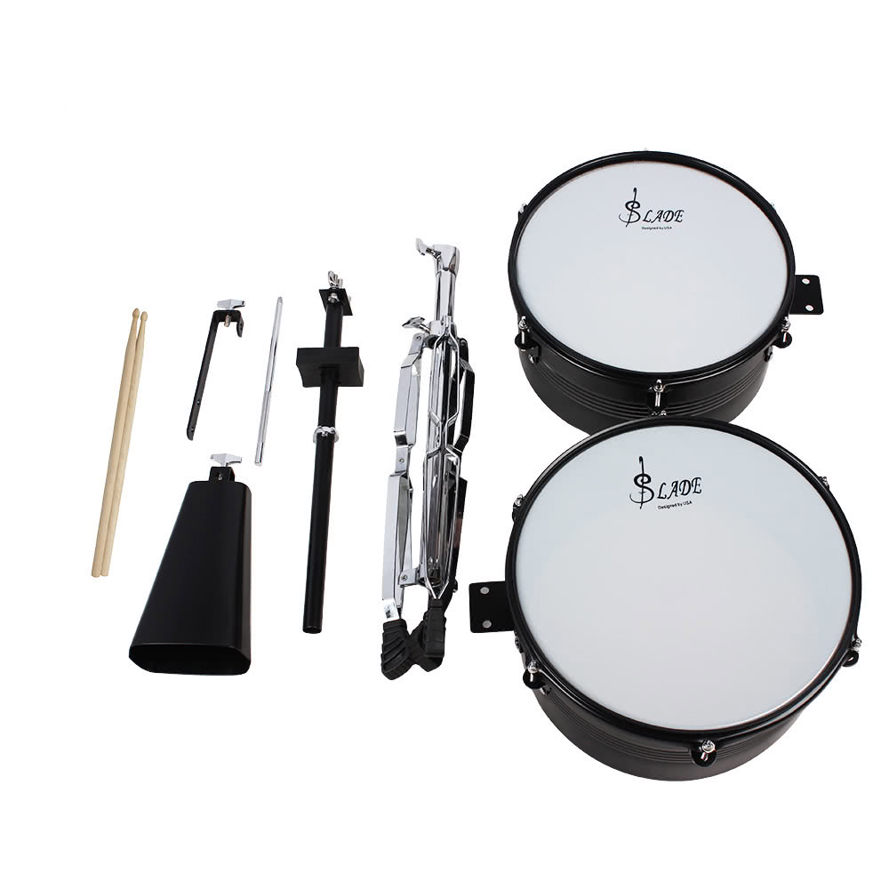 Latin Percussion 13 "& 14" Timbales Drum Set mit Ständer und Kuhglocke