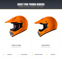 Casque de motocross pour enfants certifié DOT, coque en ABS, pour jeunes, tout-terrain, logo personnalisé, fabrication OEM, vente en gros, approvisionnement en vrac