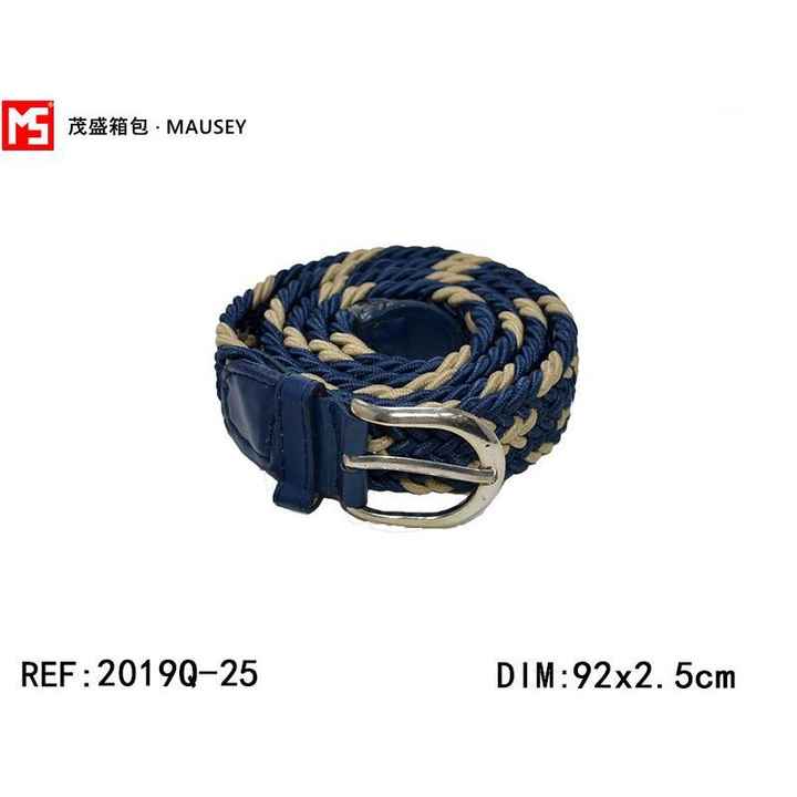 High-end elastic belt in blue and yellow design - Fashion accessories