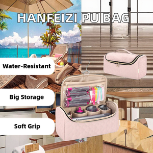 HANFEIZI Wholesale Durable Fashion Portable Large Makeup Cases <b>Water</b>-Resistant Polyester Zipper <b>Pouch</b> Women Travel Cosmetic Bag - Product Image 3