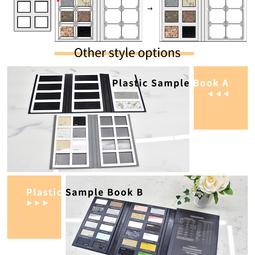 Wholesale Stone Display Custom Capacity Quartz Plastic Specimen Book Cardboard Catalog Granite Folder Marble Tile Sample Books