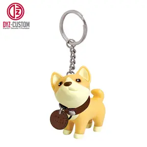 귀여운 3d 강아지 모양의 키 체인 귀여운 애완 동물 강아지 열쇠 고리 가방 펜던트