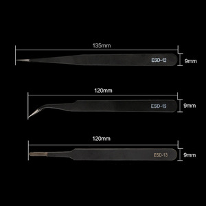 Pinzas antiestáticas 3DSWAY de 120 mm y 135 mm para limpieza de boquillas de impresoras 3D y eliminación de residuos - Product Image 1