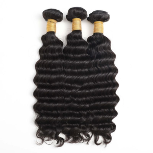 Extensions de cheveux humains bruts indiens non traités, cuticules alignées, 100 % cheveux Remy, double trame, tissage à la machine - Product Image 2
