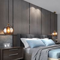 Lampe suspendue ronde en verre de style minimaliste nordique, lampe suspendue moderne de luxe pour chambre à coucher, salon, hôtel, décoration