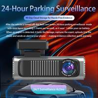 Cámara para Auto de Doble Lente, Delantera 2K y Trasera 1080P, con WiFi, Monitor de Estacionamiento, Detección de Movimiento, GPS en Tiempo Real, Grabación en Bucle y Control por Aplicación