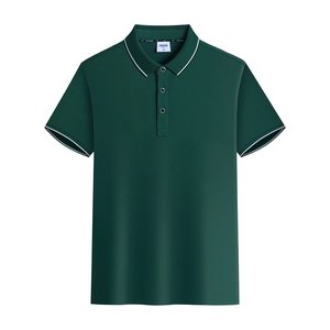 Chemises à revers personnalisées avec impression brodée, t-shirts pour hommes en coton 100% polyester uni - Product Image 5