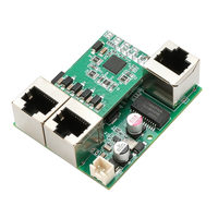 Módulo de Switch Ethernet Gigabit POE de 3 Puertos, 1 Entrada y 2 Salidas, Placa de Red PoE para Aplicaciones IoT, Sistema de Estacionamiento Inteligente