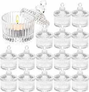 Custom Wholesale Matte Candle Vessels Embossed Candle Holder <b>Mini</b> Wedding Glass Candle Container Jar - Product Image 1