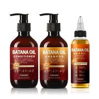 Set Perawatan Rambut Minyak Batana Sampo 250ml Kondisioner 250ml Minyak Rambut 120ml Grosir OEM ODM Kustom
