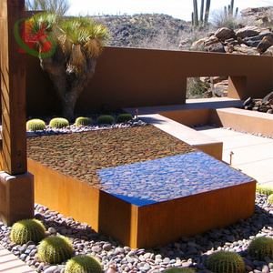 Rideau anti-pluie <span class=keywords><strong>surélevé</strong></span> en acier Corten, design métallique durable pour l'extérieur - Product Image 6