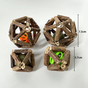 ของเล่นแมวแบบแท่งซิลเวอร์ไวน์ธรรมชาติ รูปทรงกรง ลูกบอล กระดิ่ง สำหรับแมวในบ้าน ลูกแมว ช่วยทำความสะอาดฟัน ขัดฟัน ของเล่นเคี้ยวสำหรับแมวทุกสายพันธุ์ - Product Image 2