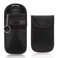 Portefeuille de blocage de Signal Fob d'entrée sans clé Anti-suivi Anti-vol Jammer Faraday Pouch pour clés de voiture 2 Pack Faraday Bag