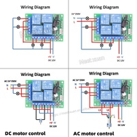 Module récepteur de relais de commutation sans fil universel 433Mhz DC 12V 4CH, émetteur RF, télécommande 433Mhz