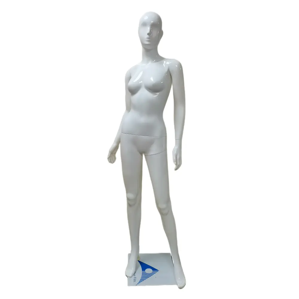High Quality Fashion White Egg Head Female Mannequin ABS Plastic Full Body Boutique Window Display Mannequin
