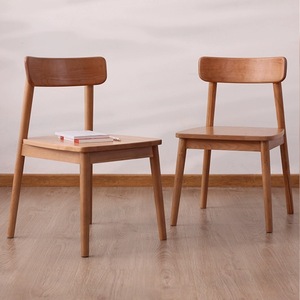 Dining Chair Solid Wood White Oak Cushion Restaurant Chair Nordic Style Adult Use - Product Image 3