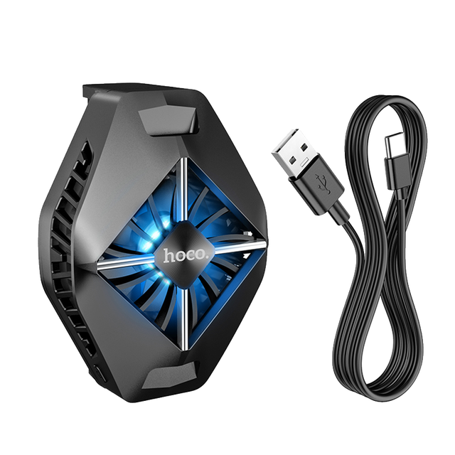 Hoco OEM DGA07 LED Light Portable Gaming Semiconductor Cooling Mobile Phone Cooler Fan