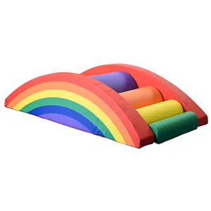 Wholesale Foam Baby Rainbow Soft Play Set Non-toxic Pu Leather Kids Play Equipment For Children Gym Preshcool