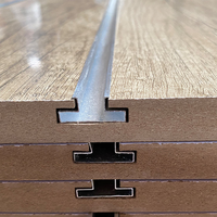 T&G Slatwall-Panel mit Schlitz MDF 15mm 17mm 18mm Melamin Modern E1 Holzfaser Innenraum-Lamellenwand