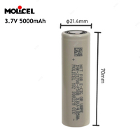 Baterías de Iones de Litio de 3.7V 21700, 3.6V 4000mAh 5000mAh, Molicel EV-E, Ampace, Tenpower, Norda, Samsung, Marcas Líderes, Celdas de Iones de Litio de Grado A